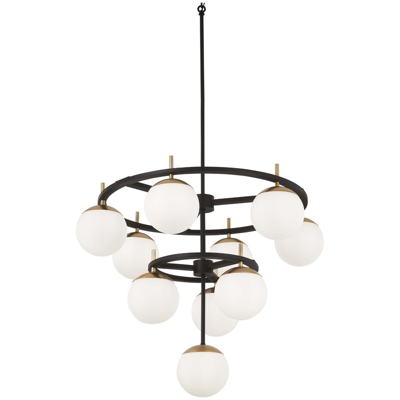 Alluria 10-Light Chandelier in Weathered Black & Autumn Gold