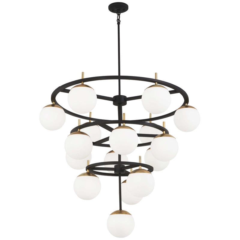 Alluria Chandelier in Weathered Black & Autumn Gold