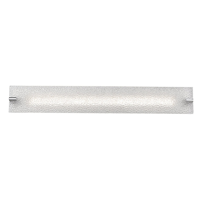 Blaze Flat Panel Water Glass LED Vanity Light in Chrome