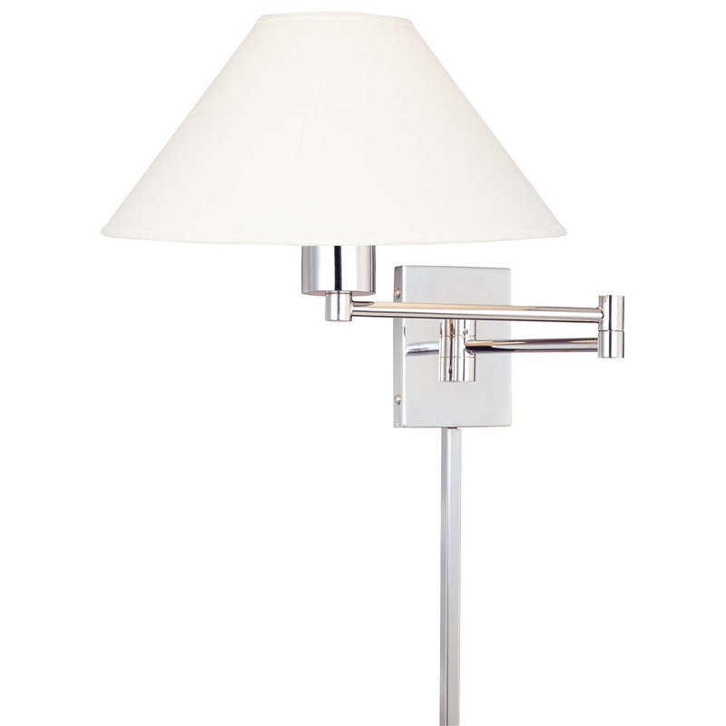 Boring 1-Light Swing Arm Wall Lamp in Chrome
