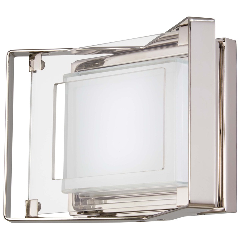 Crystal Clear LED Bath in Polished Nickel