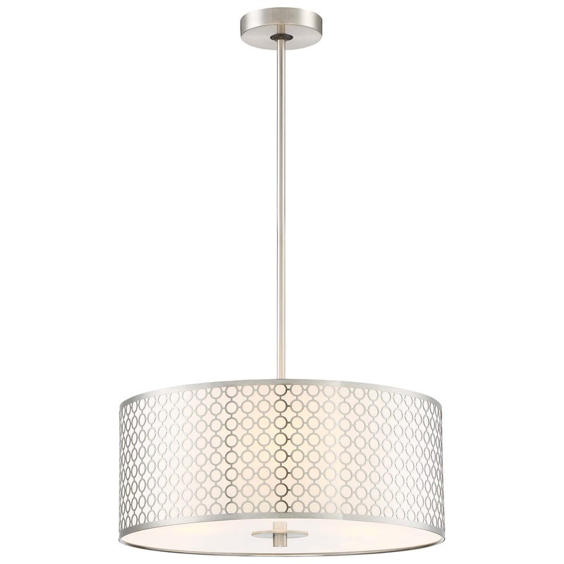 Dots 3-Light Pendant in Brushed Nickel