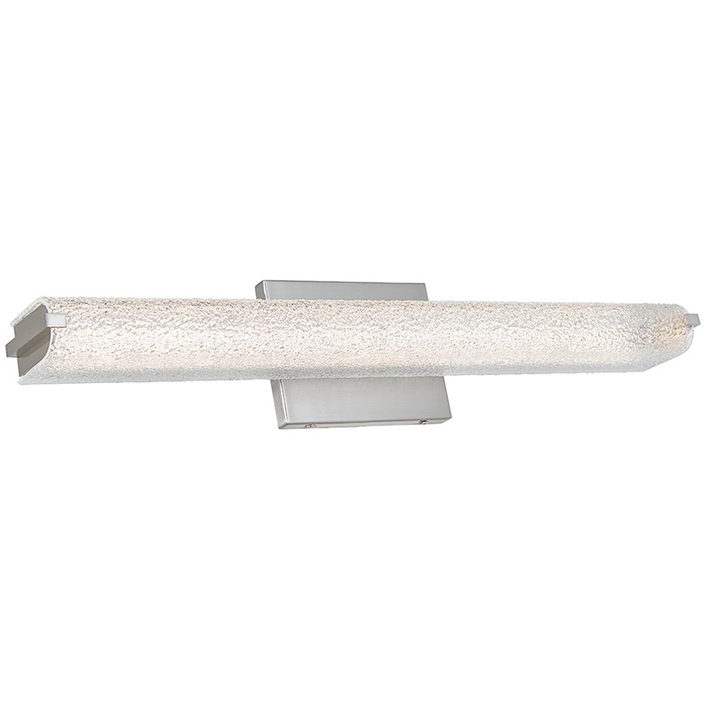 Eco Oval Water Glass LED Vanity Light in Brushed Nickel