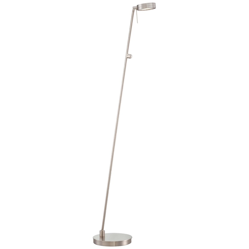 George's Reading Room Floor Lamp in Brushed Nickel