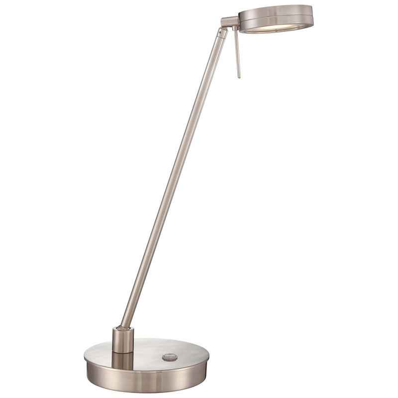 George's Reading Room Table Lamp in Brushed Nickel