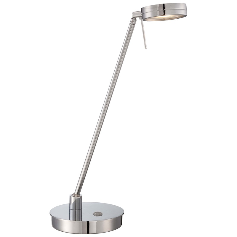 George's Reading Room Table Lamp in Chrome