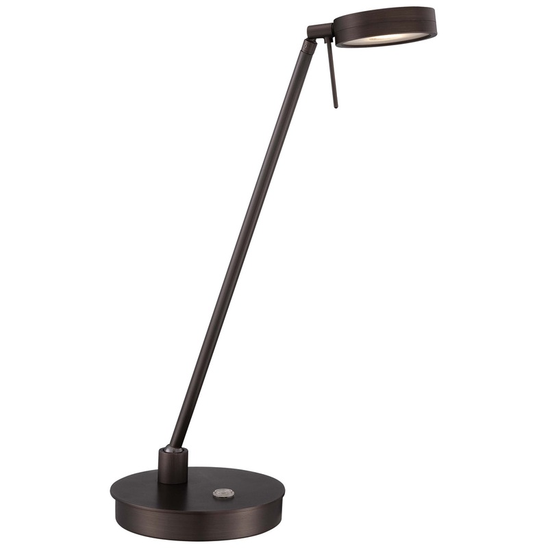 George's Reading Room Table Lamp in Copper Bronze Patina