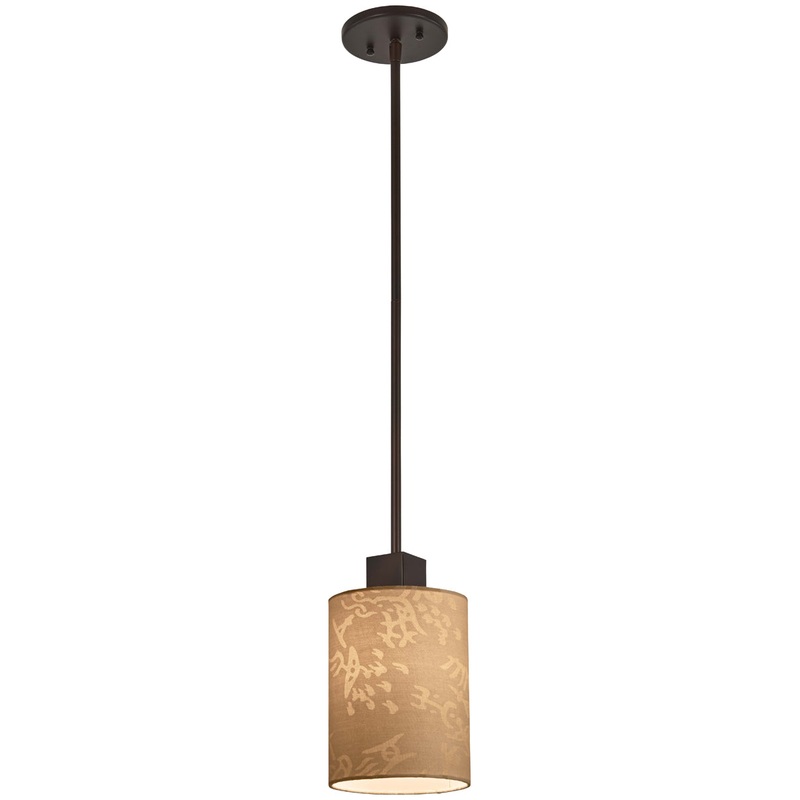 Kimono 1-Light Mini Pendant in Antique Dorian Bronze