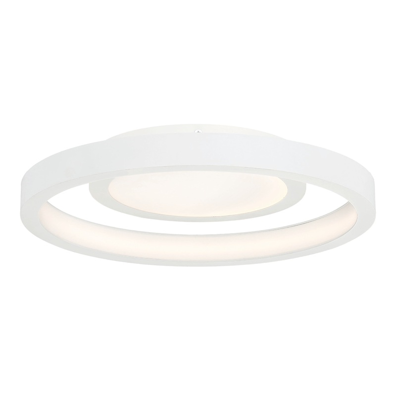 Knock Out LED Flush Mount in White