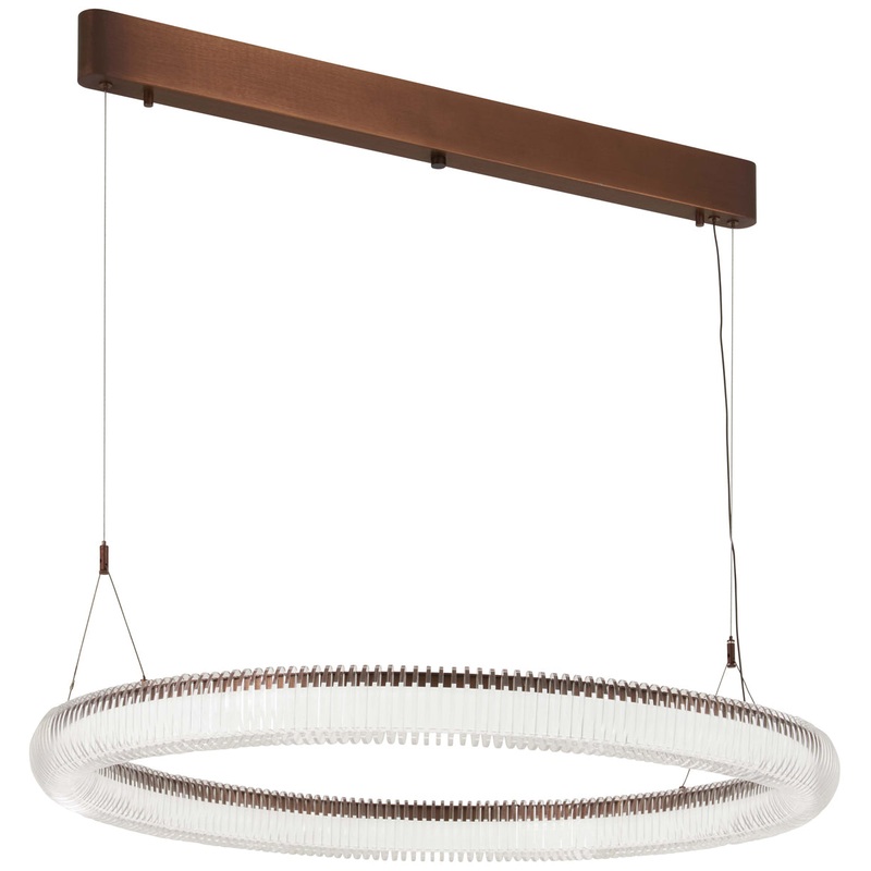 Roulette LED Pendant in Satin Bronze