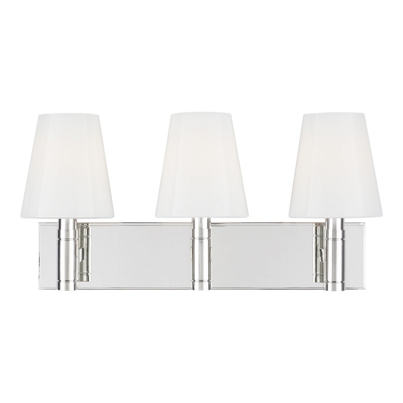 Beckham Classic 3-Light Vanity Lighting in Polished Nickel