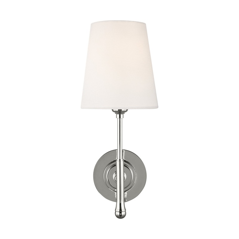 Capri 1-Light Wall Sconce in Polished Nickel