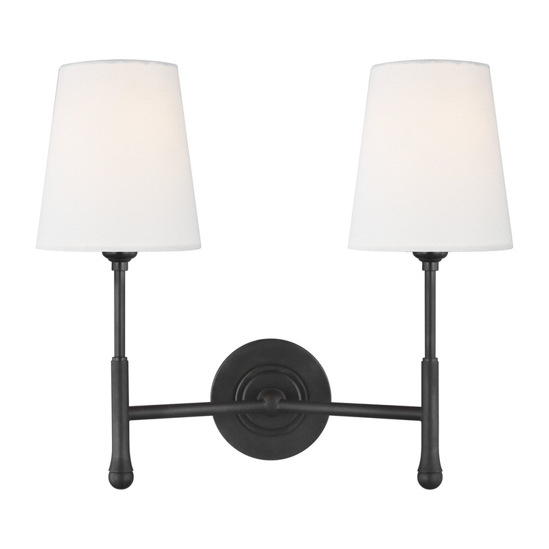 Capri 2-Light Wall Sconce in Aged Iron