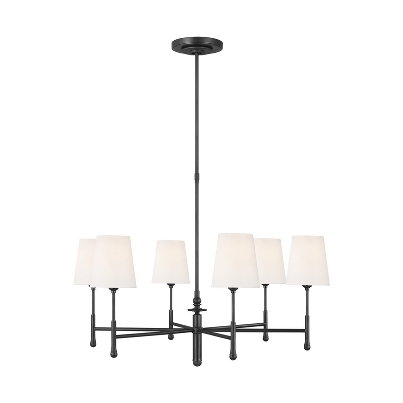 Capri 6-Light Single Tier Chandelier in Aged Iron
