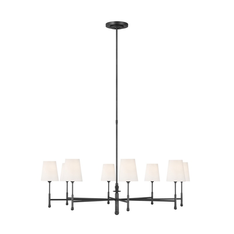 Capri 8-Light Single Tier Chandelier in Aged Iron