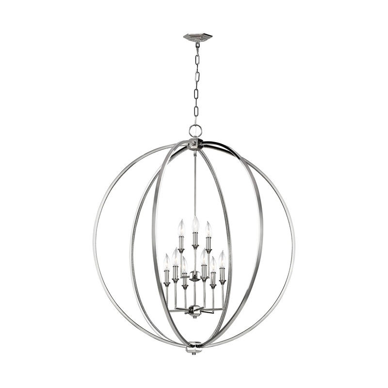 Corinne Chandelier in Polished Nickel