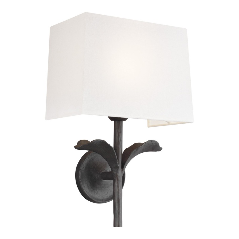 Georgia 1-Light Wall Sconce in Aged Iron