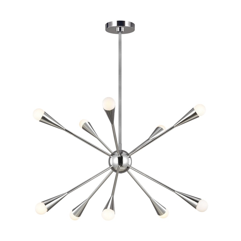 Jax 10-Light Single Tier Chandelier in Polished Nickel