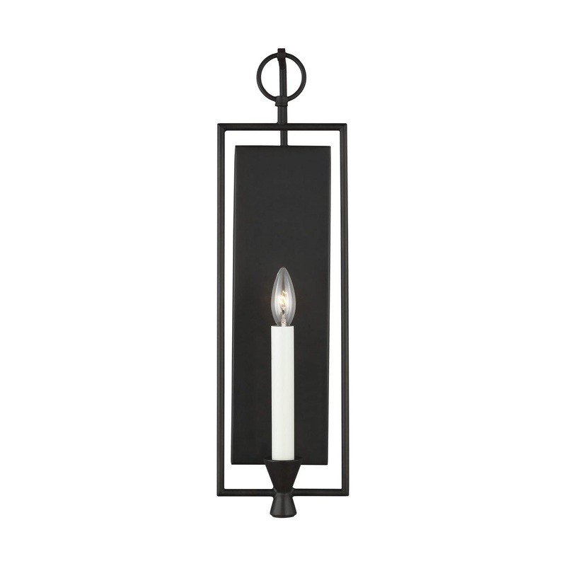 Keystone 1-Light Wall Sconce in Aged Iron