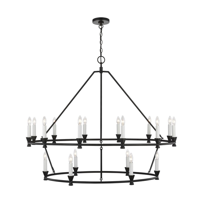 Keystone 18-Light Multi Tier Chandelier in Aged Iron