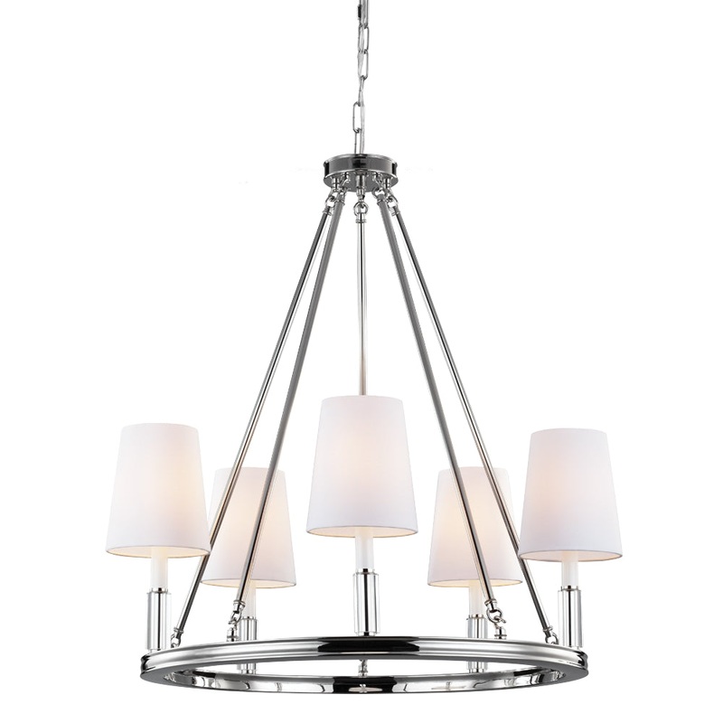 Lismore Chandelier in Polished Nickel