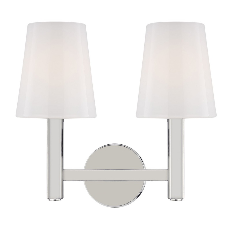 Logan 2-Light Vanity Lighting in Polished Nickel