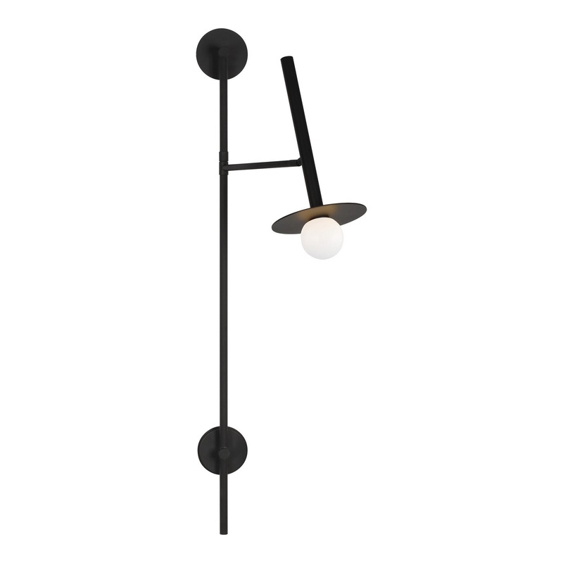 Nodes 1-Light Wall Sconce in Midnight Black