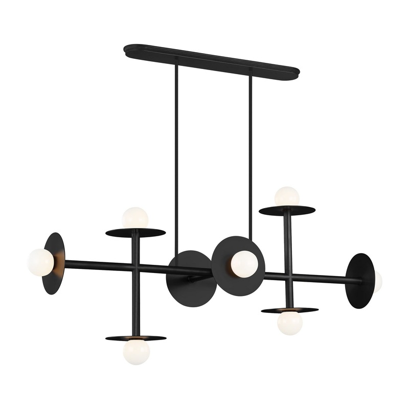 Nodes 8-Light Billiard/Island in Midnight Black
