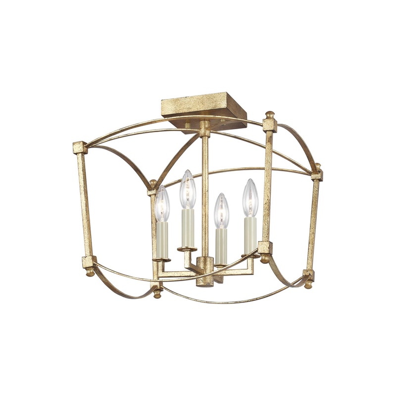 Thayer Ceiling Light in Antique Gild