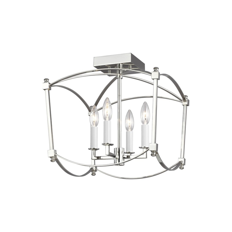 Thayer Ceiling Light in Polished Nickel