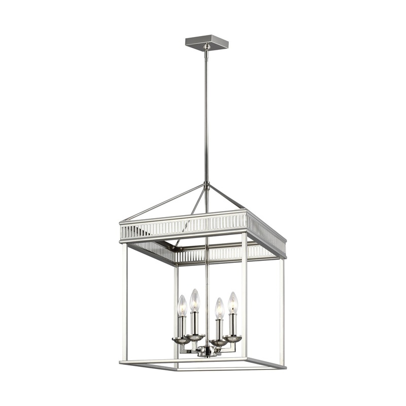Woodruff Chandelier in Polished Nickel