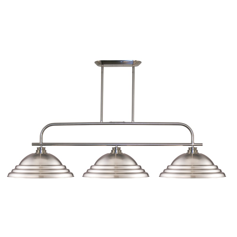 Annora 3-Light Billiard in Brushed Nickel with Brushed Nickel Shade