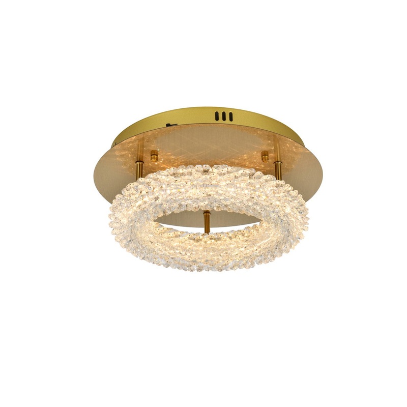 Bowen LED Flush Mount in Satin Gold