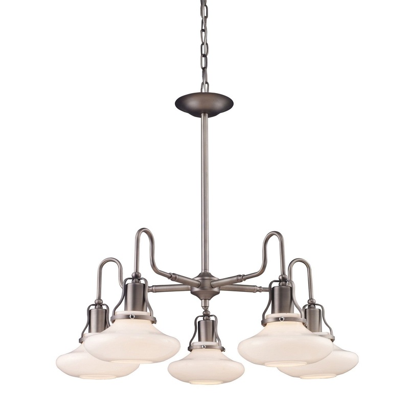 Centennial Park 5-Light Chandelier in Pewter
