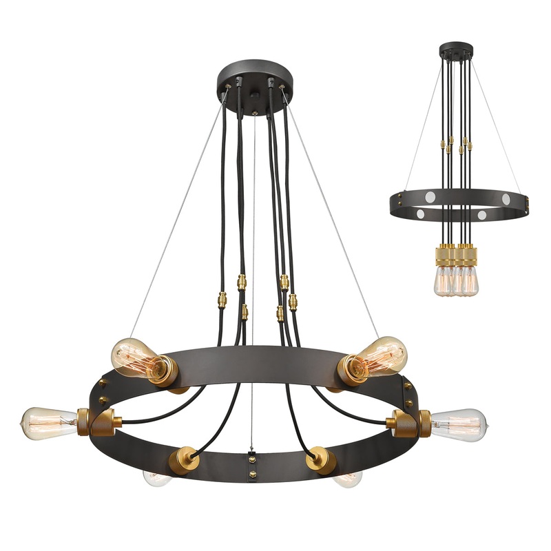 Troubadour 6-Light Chandelier in Bronze