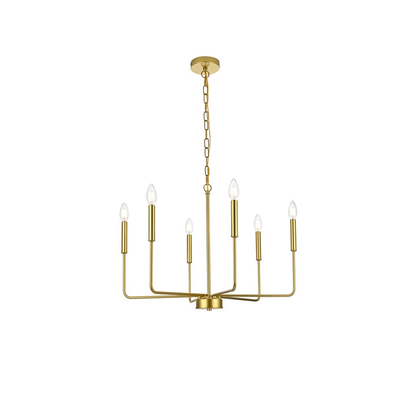 Willa 6-Light Pendant in Brass