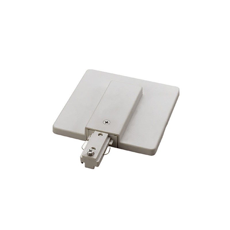 Cal Track Live End with Outlet Box Cover in White
