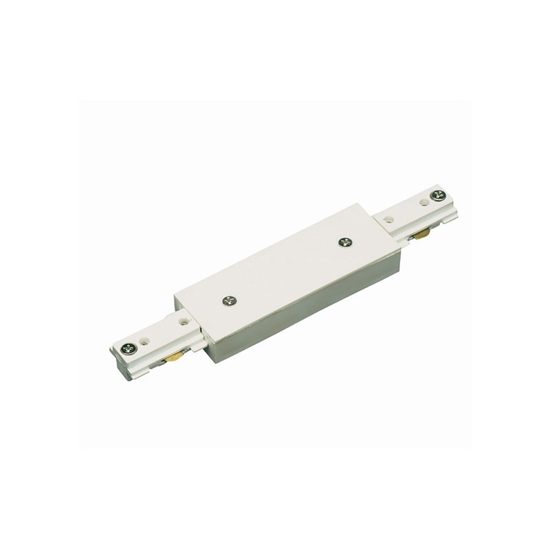 Cal Track Straight Connector (3 Wires) in White