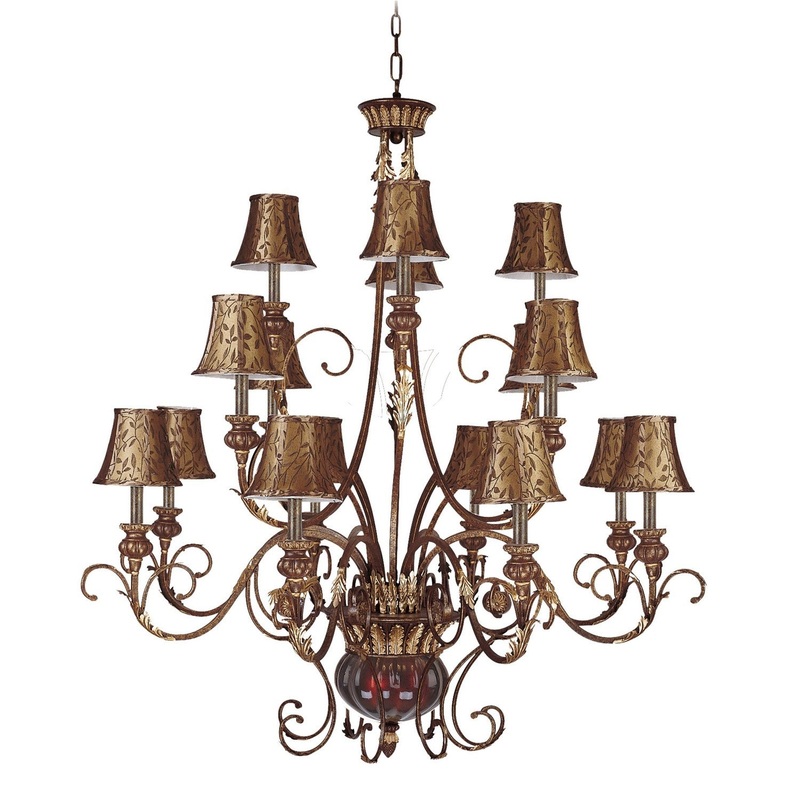Charlotte 18 Light Chandelier in Brown