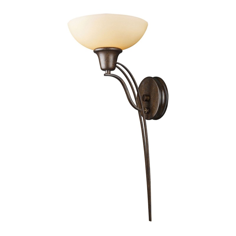 Landmark 1-Light Wall Sconce in Brown