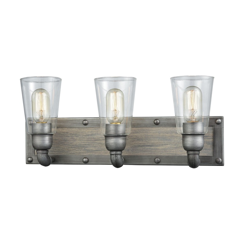 Platform 3-Light Vanity in Weathered Zinc