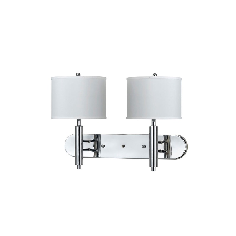 2-Light Wall Lamp in Chrome