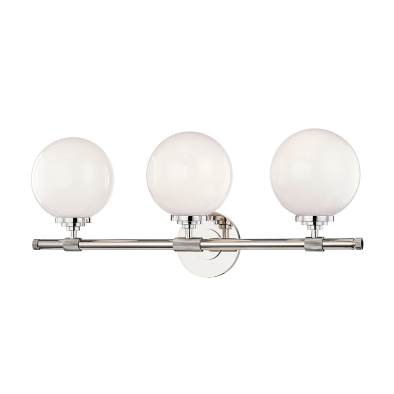Bowery 3 Light Bath Bracket in Polished Nickel