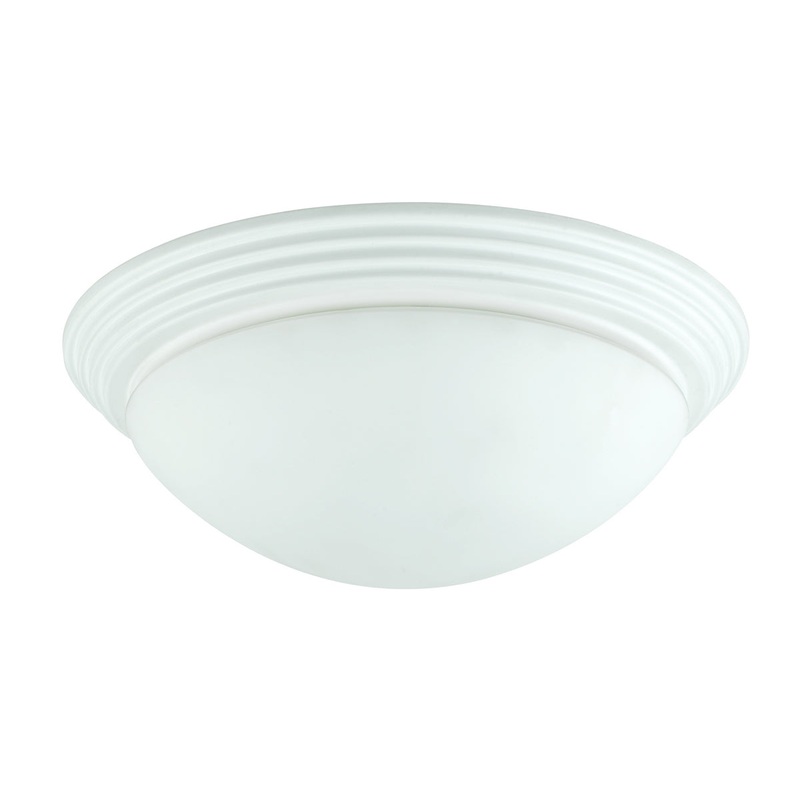 Ceiling 1-Light Ceiling Mount Fixture in White