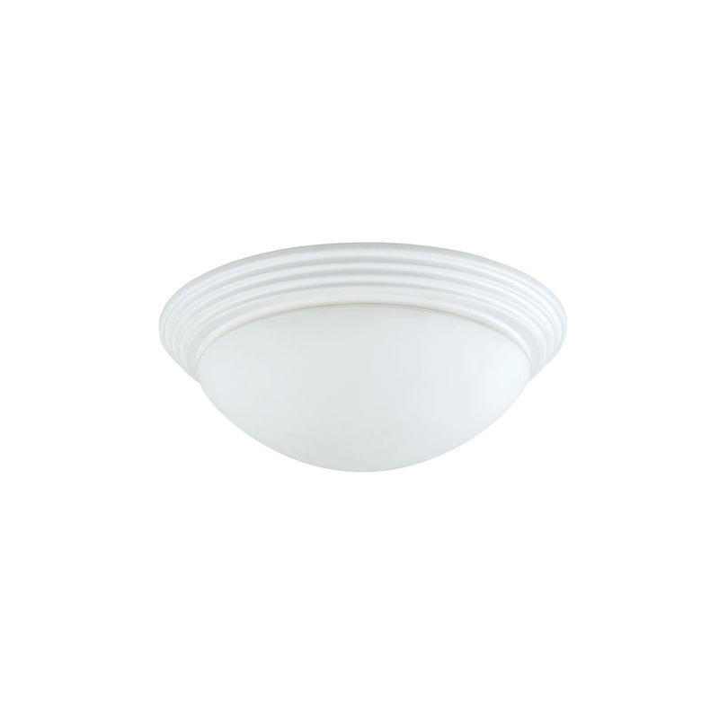 Ceiling 2-Light Ceiling Mount in White
