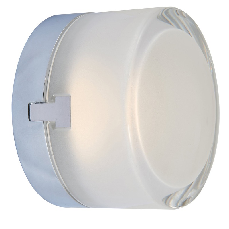 Elf Heavy Moulded Glass Flush-Mount in Chrome