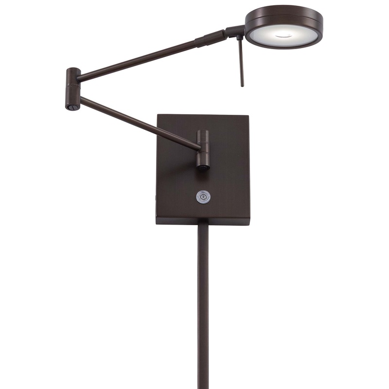 George's Reading Room 1 Light LED Swing Arm Wall Lamp in Copper Bronze Patina