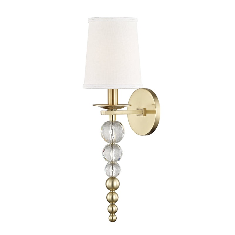 Persis 1 Light Wall Sconce in Aged Brass