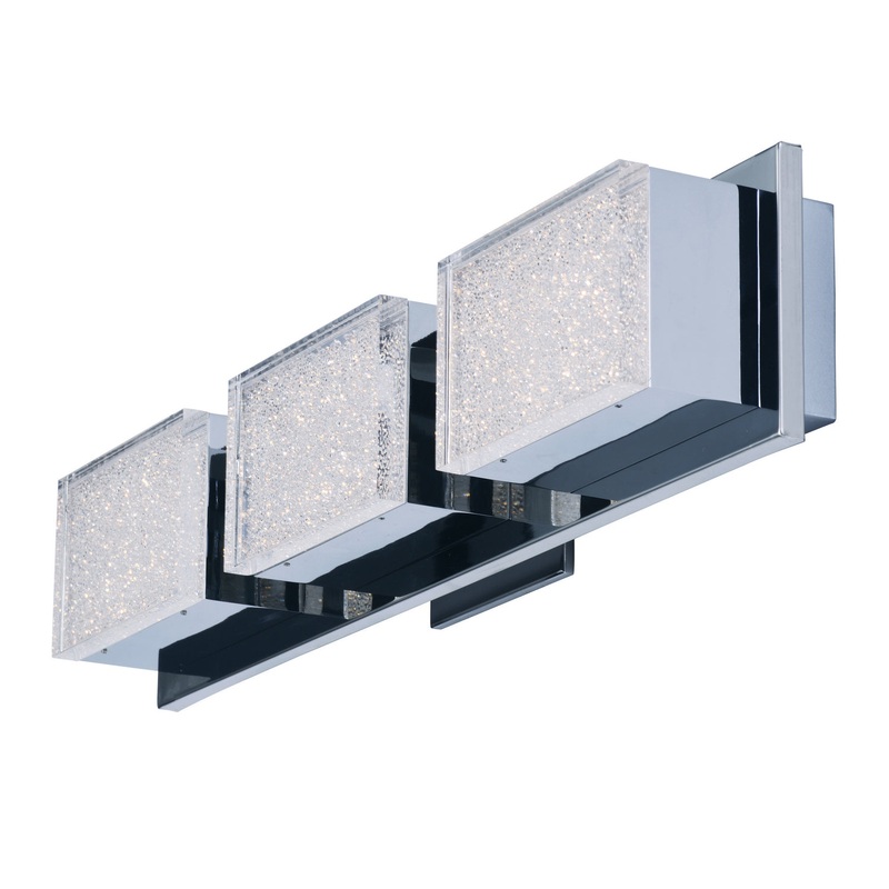 Pizzazz LED 3-Light Bath Vanity in Polished Chrome