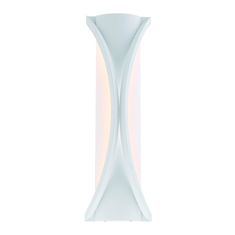 Roll Up Dc LED Outdoor Wall Sconce in Sand White